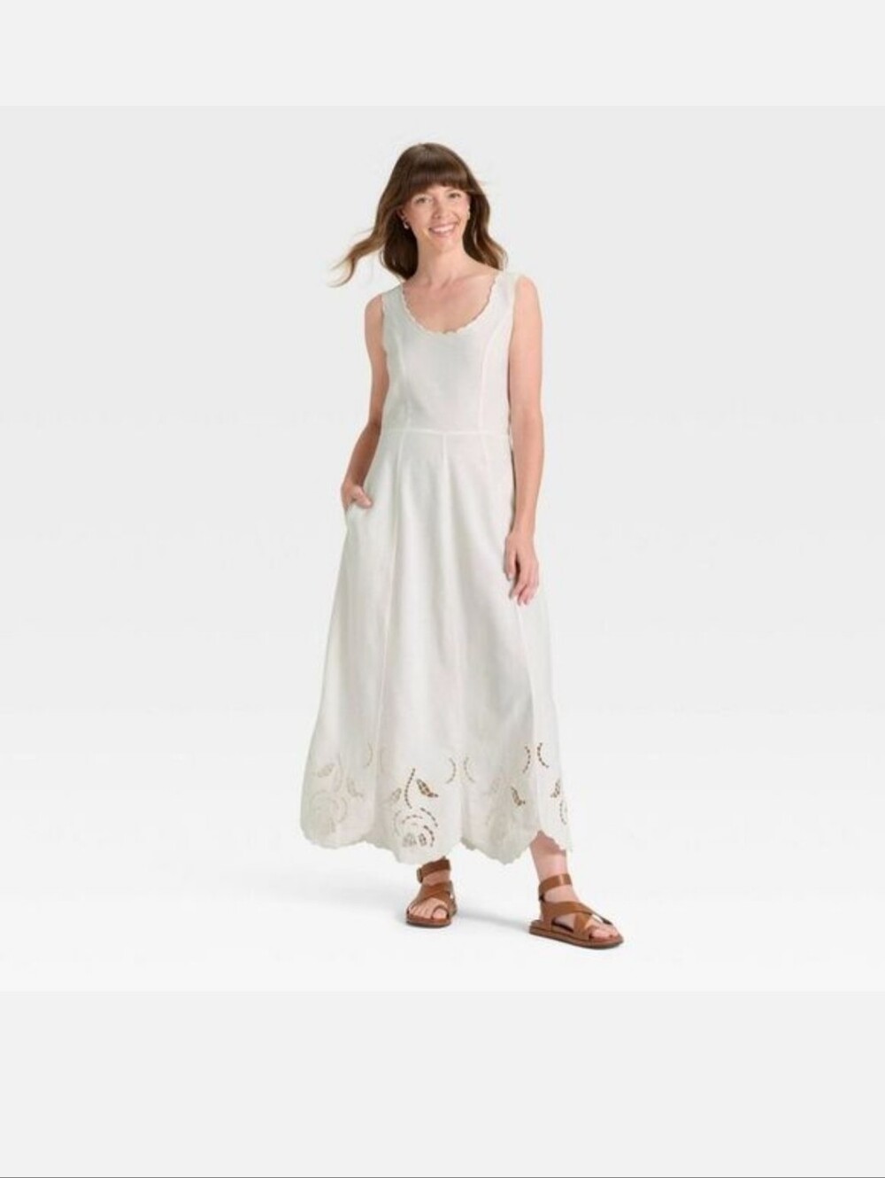 Universal Thread Cream Maxi Slip Dress